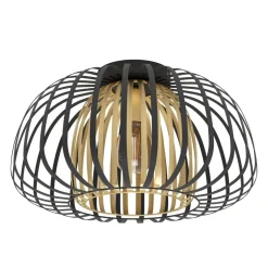 Encintos Black & Gold Flush Ceiling Light