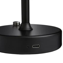 Energize Black LED Rechargeable Desk Table Lamp with Touch Sensor