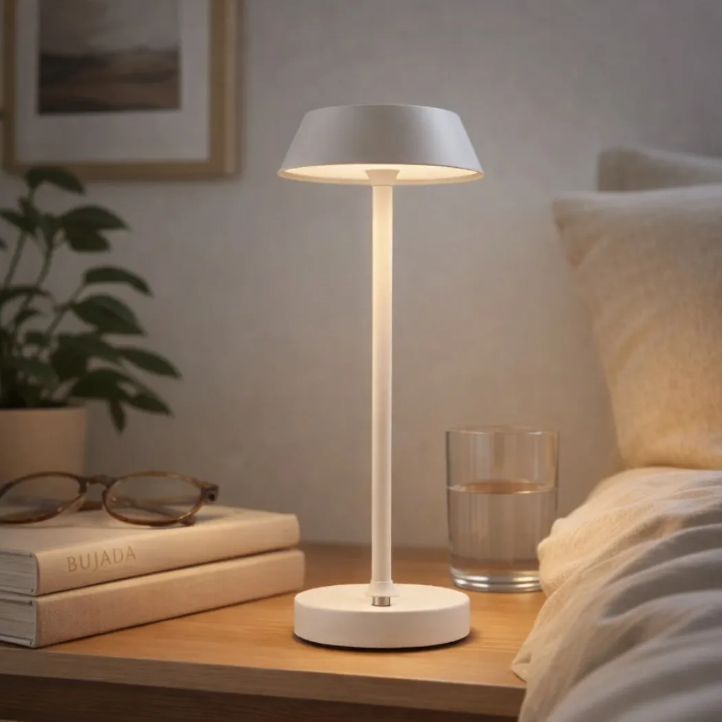 Energize White LED Rechargeable Desk Table Lamp with Touch Sensor
