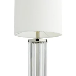 Enrico Polished Nickel and Glass Rechargeable Touch Table Lamp
