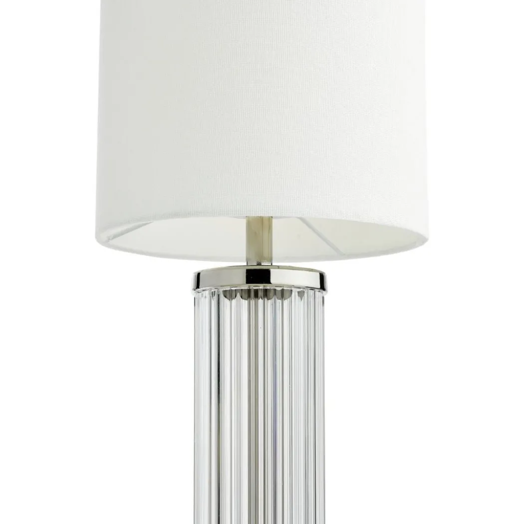 Enrico Polished Nickel and Glass Rechargeable Touch Table Lamp