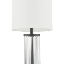 Enrico Satin Black and Glass Rechargeable Touch Table Lamp