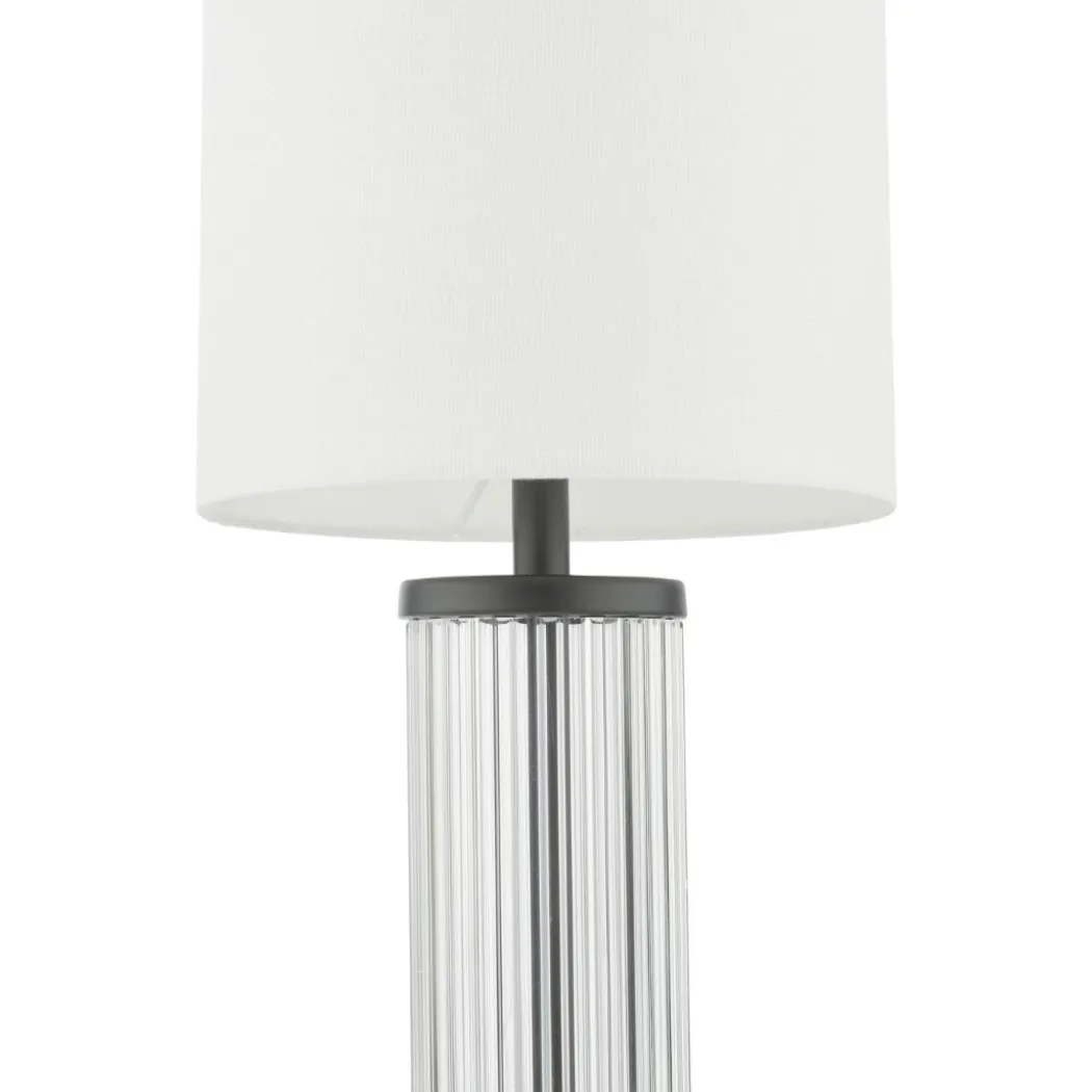 Enrico Satin Black and Glass Rechargeable Touch Table Lamp