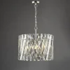 Entwine 6 Light Polished Nickel & Crystal Pendant Ceiling Light