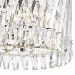 Entwine 6 Light Polished Nickel & Crystal Pendant Ceiling Light