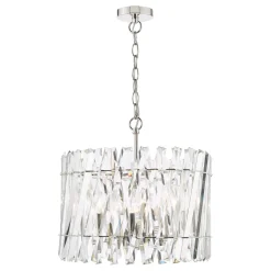 Entwine 6 Light Polished Nickel & Crystal Pendant Ceiling Light