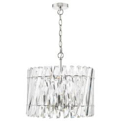 Entwine 6 Light Polished Nickel & Crystal Pendant Ceiling Light
