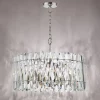 Entwine 8 Light Polished Nickel & Crystal Pendant Ceiling Light