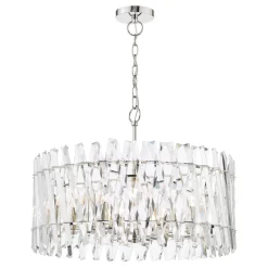 Entwine 8 Light Polished Nickel & Crystal Pendant Ceiling Light