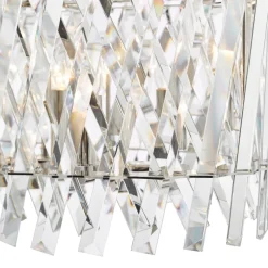 Entwine 10 Light Polished Nickel & Crystal Ceiling Pendant Bar