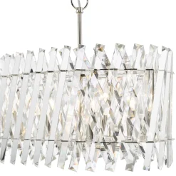 Entwine 10 Light Polished Nickel & Crystal Ceiling Pendant Bar