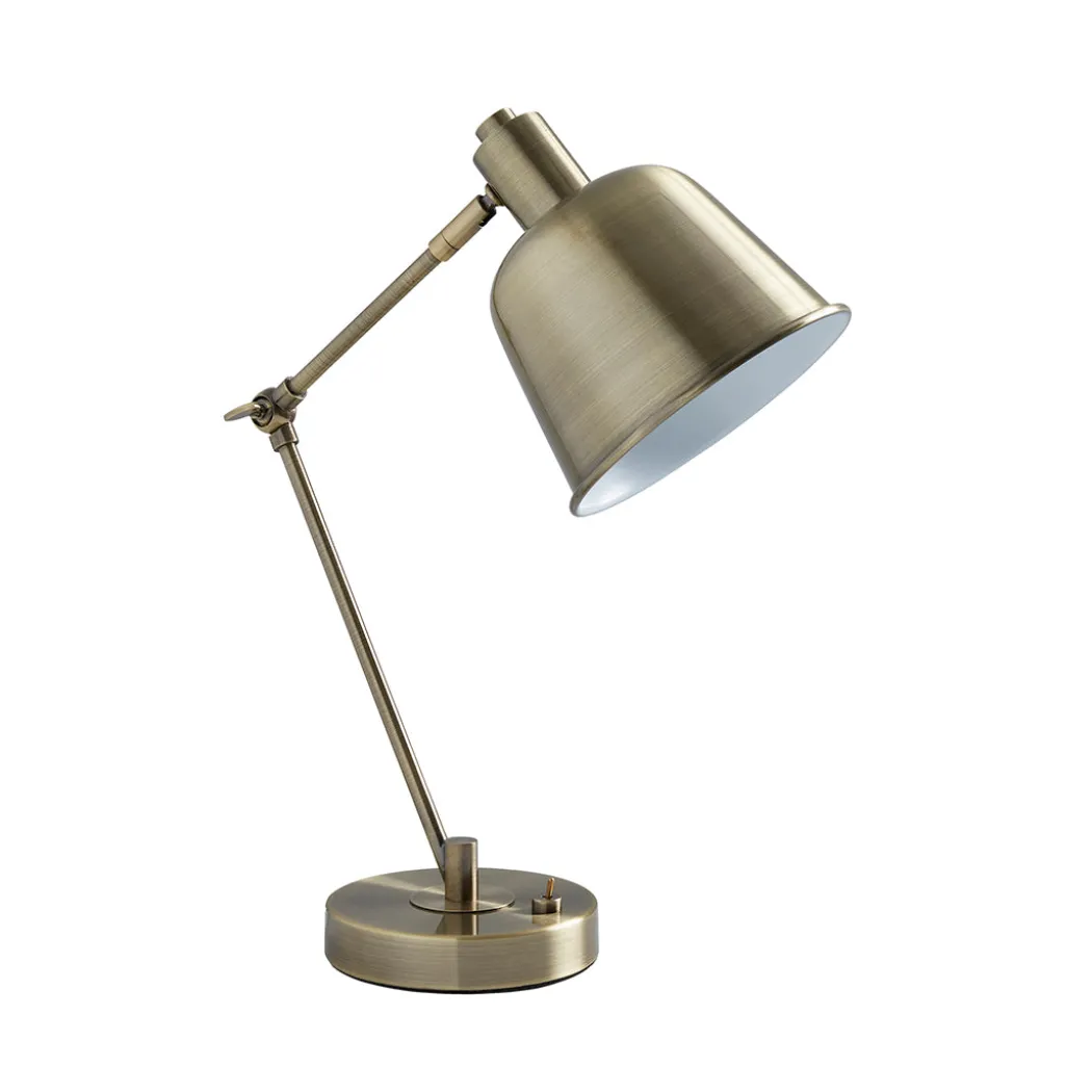Erik Antique Brass Metal Table Lamp