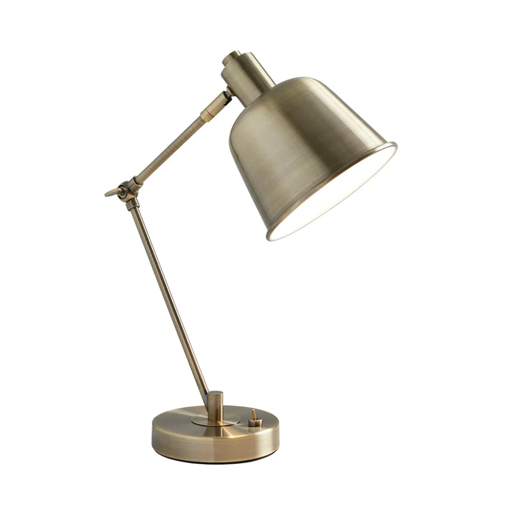 Erik Antique Brass Metal Table Lamp