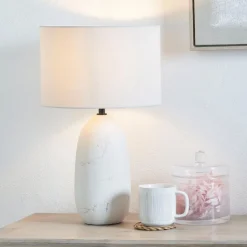 Erika White Ceramic Table Lamp