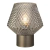 Eryka Grey & Smoked Glass Table Lamp