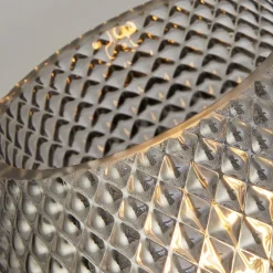 Eryka Grey & Smoked Glass Table Lamp