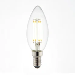 E14/SES 4w LED Candle Clear Cool White Dimmable Light Bulb