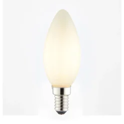 E14/SES 4w LED Candle Coated Cool White Dimmable Light Bulb