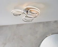Eterne Large Warm White LED Semi Flush Ceiling Light