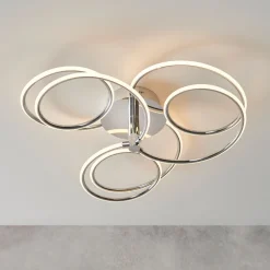 Eterne Large Warm White LED Semi Flush Ceiling Light