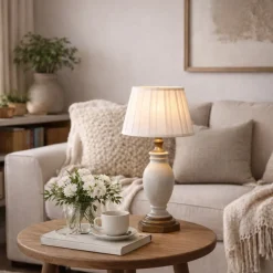 Ethel Contrast Tapered Lamp Shade 25cm Ivory