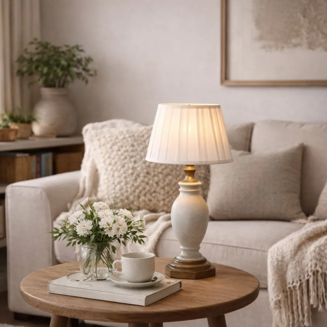 Ethel Contrast Tapered Lamp Shade 25cm Ivory