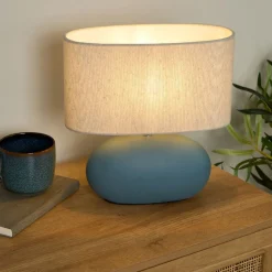 Eveline Blue Ceramic Table Lamp
