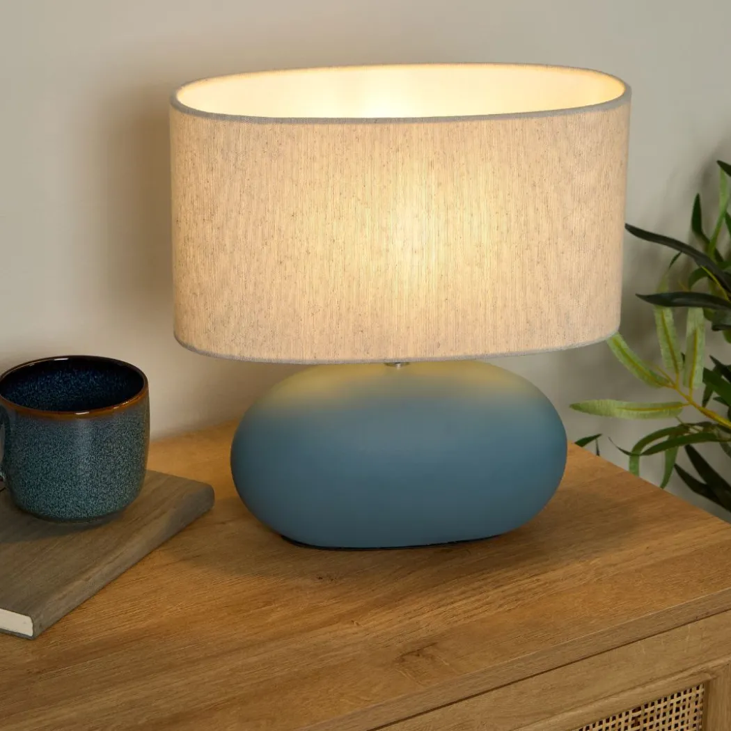 Eveline Blue Ceramic Table Lamp