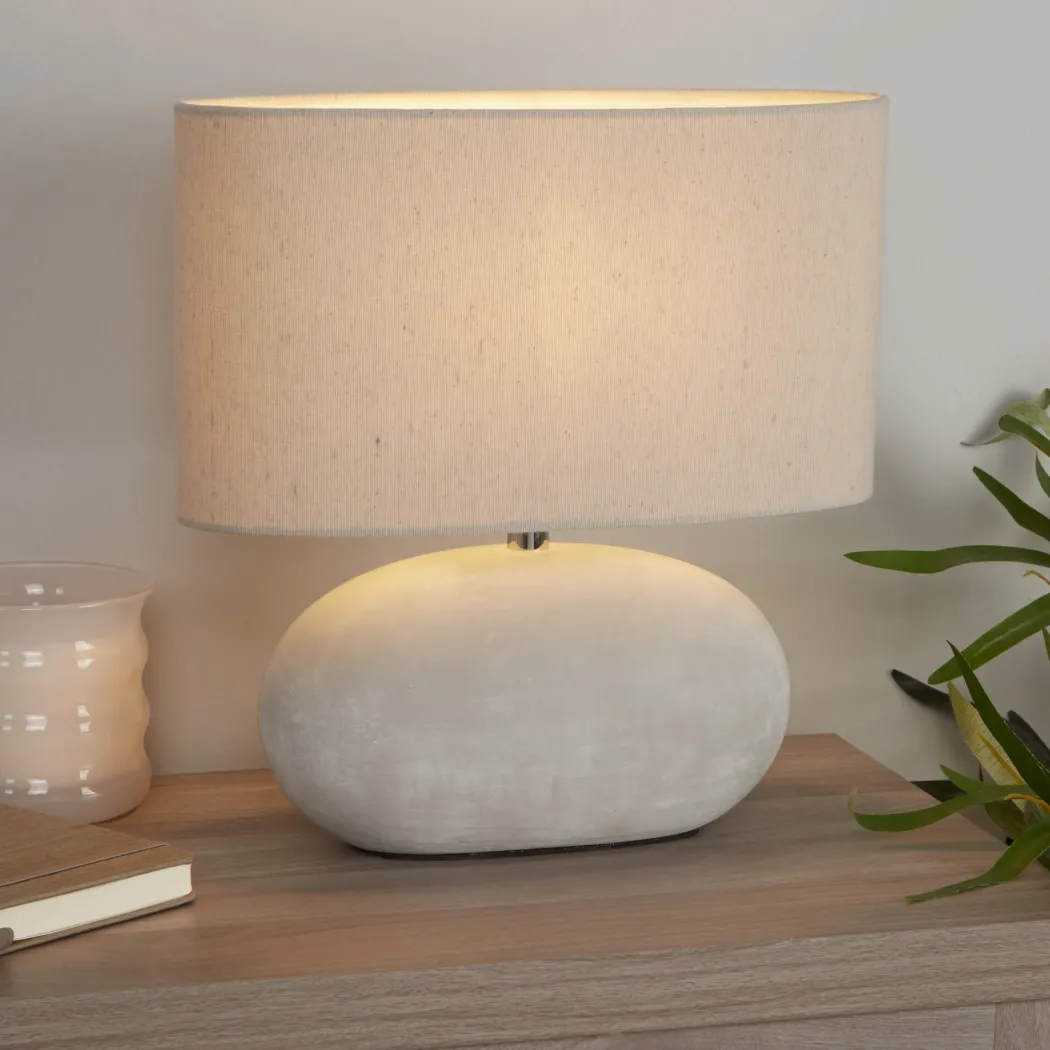 Eveline Grey Ceramic Table Lamp