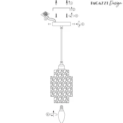 Evelle Chrome Single Pendant