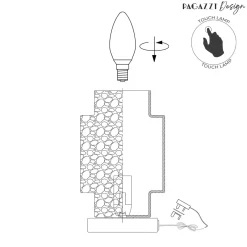 Evelle Chrome Touch Table Lamp