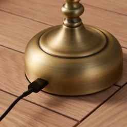 Fable Antique Brass LED Rechargeable Touch Table Lamp