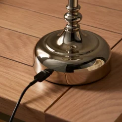 Fable Polished Chrome LED Rechargeable Touch Table Lamp