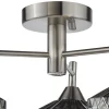 Fabrienne 3 Light Nickel & Smoked Glass Semi Flush Ceiling Light