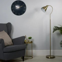 Fairfax Antique Brass Task Floor Lamp