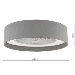 Fan Grey LED Flush