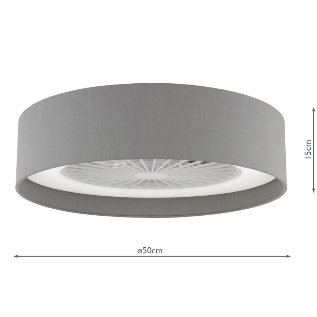 Fan Grey LED Flush