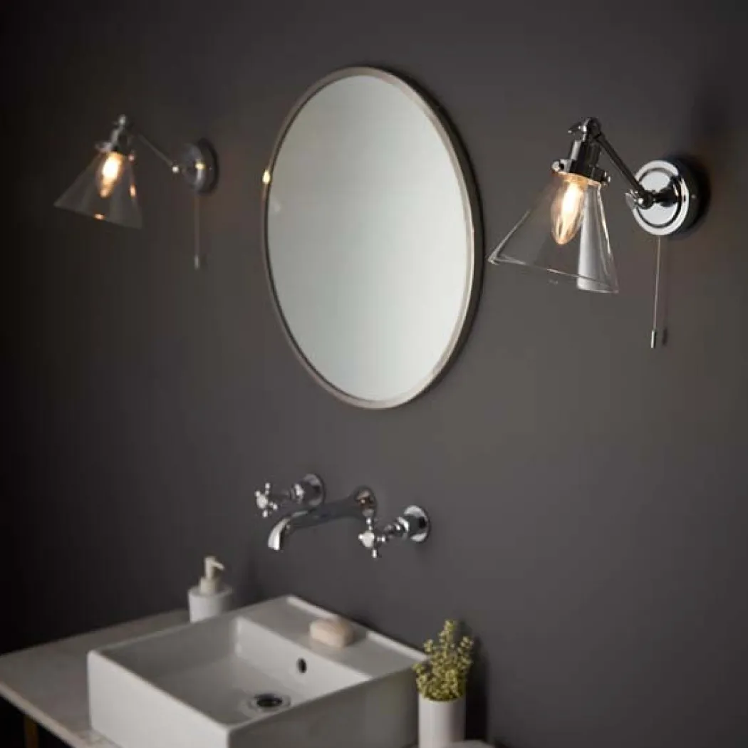 Faraday Polished Chrome IP44 Wall Light