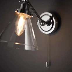 Faraday Polished Chrome IP44 Wall Light