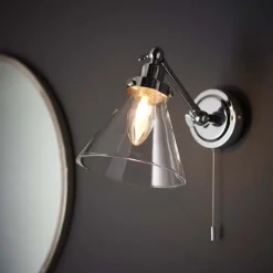 Faraday Polished Chrome IP44 Wall Light