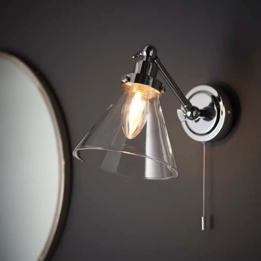 Faraday Polished Chrome IP44 Wall Light