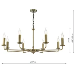 Favian 8-Light Matte Bronze Chandelier