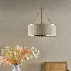 Fenella 5 Light Gold Pendant Ceiling Light