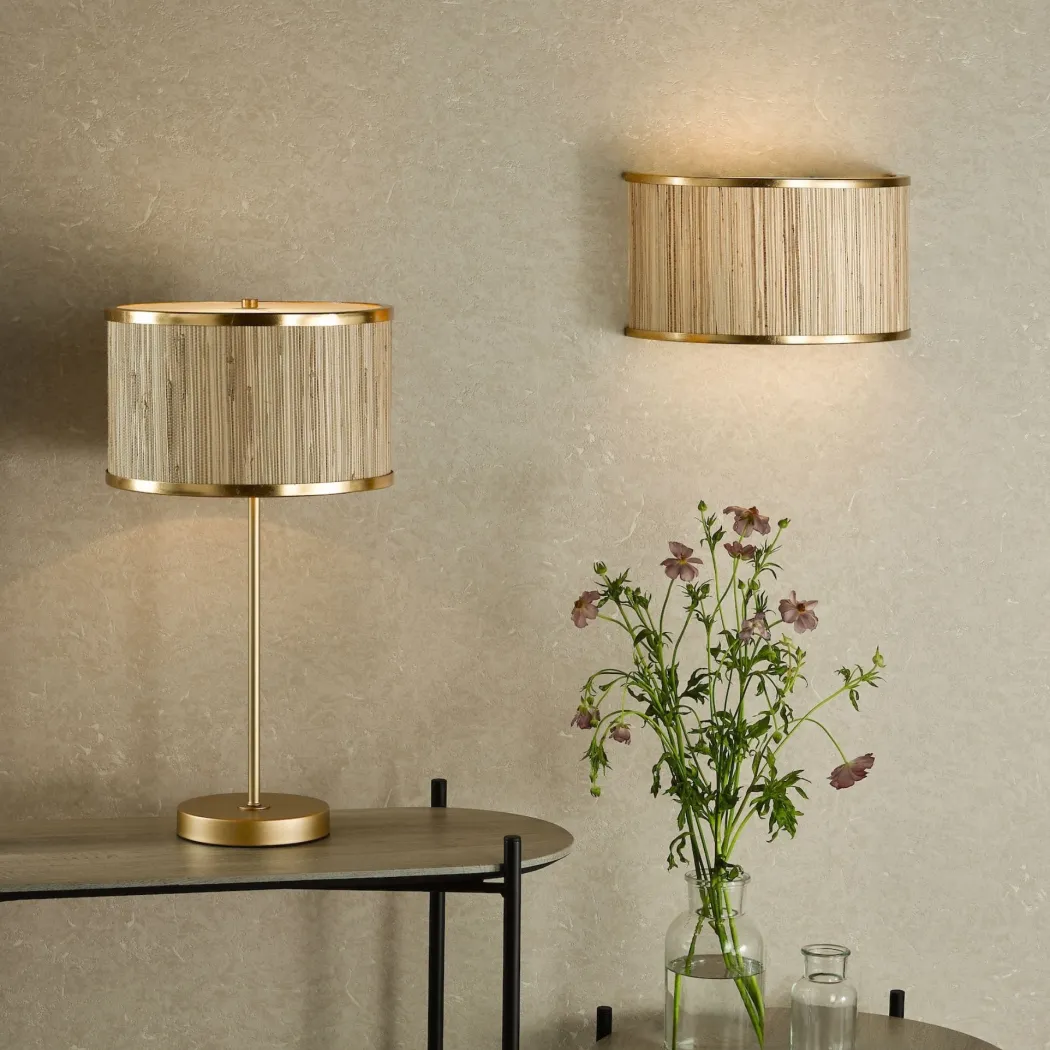 Fenella 2 Light Gold Wall Light