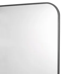 Firuz Matte Black Square Mirror
