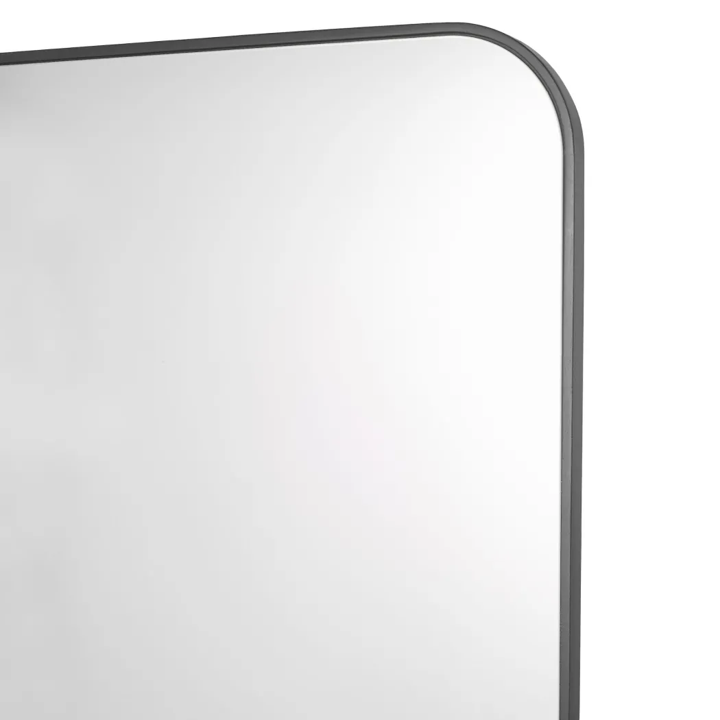 Firuz Matte Black Square Mirror