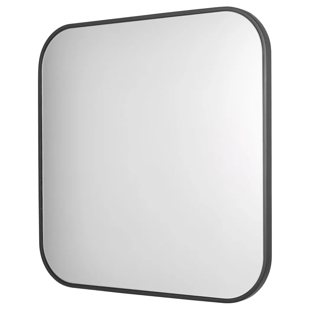 Firuz Matte Black Square Mirror