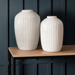 Fjord Medium White Vase