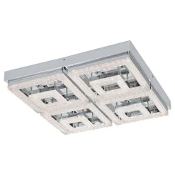 Fradelo Polished Chrome LED Flush Ceiling Light Large