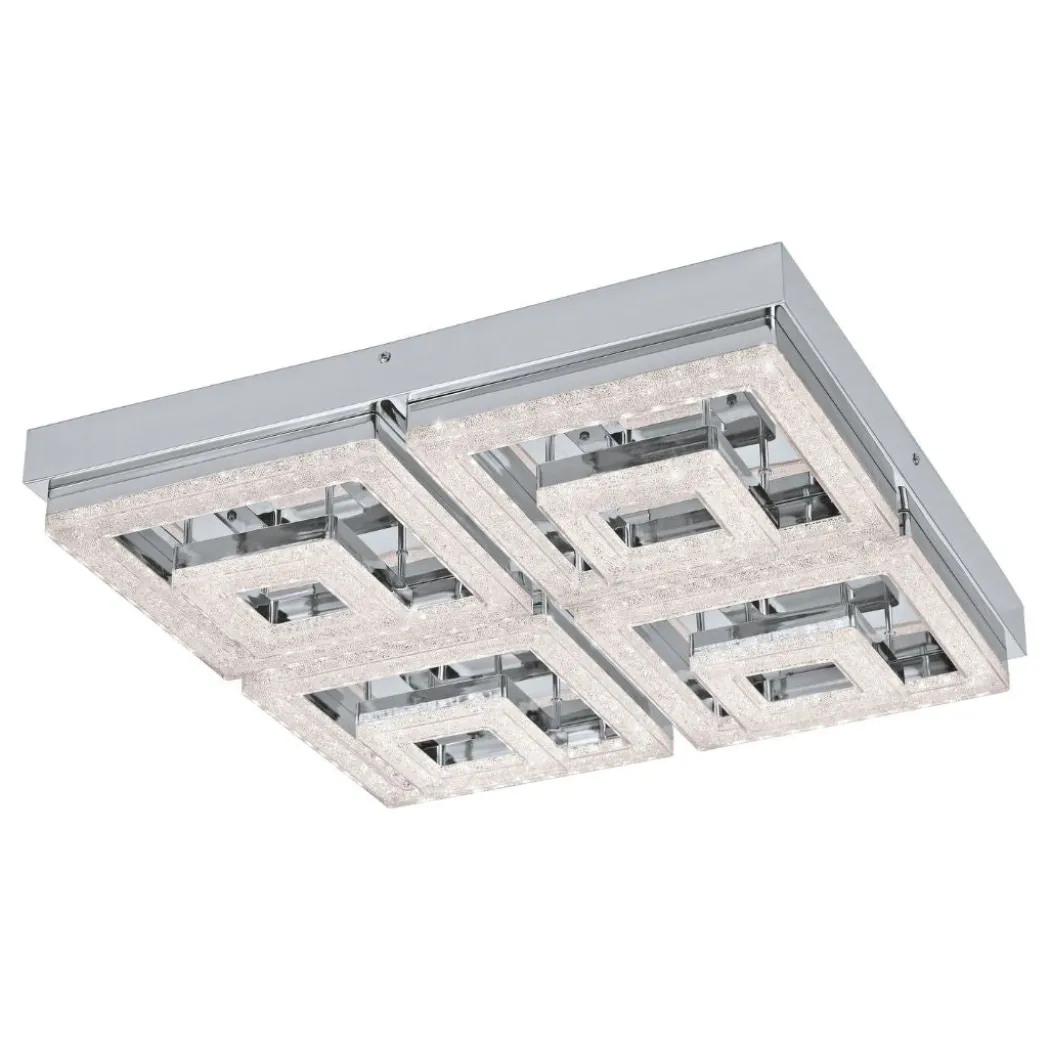 Fradelo Polished Chrome LED Flush Ceiling Light Large